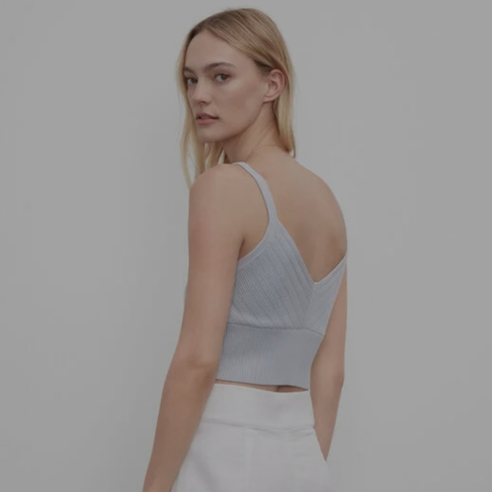 Club Monaco Ribbed Crop Top - Picture 3 of 7